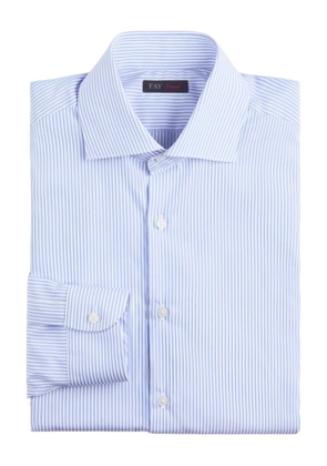 Fay striped-pattern french-collar shirt - Blue