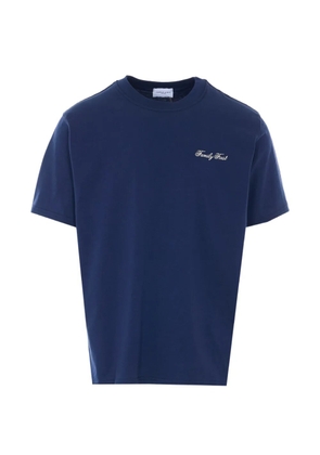 Family First embroidered logo crewneck T-shirt - Blue