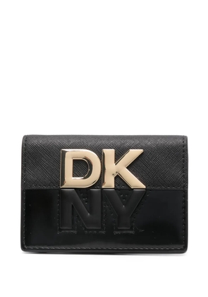 DKNY logo-plaque bi-fold wallet - Black