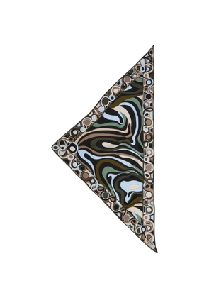 PUCCI Marmo-print silk triangle scarf - Black