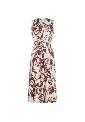 Antonelli floral-print midi dress - Brown
