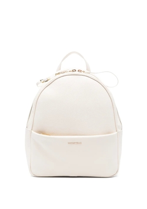 Coccinelle Nory zip leather backpack - Neutrals