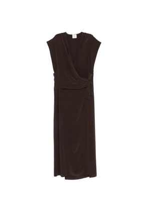 Alysi V-neck midi dress - Brown