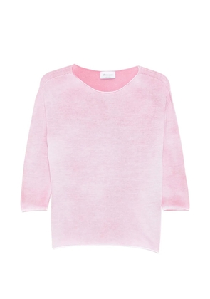 AROVESCIO boat-neck T-shirt - Pink