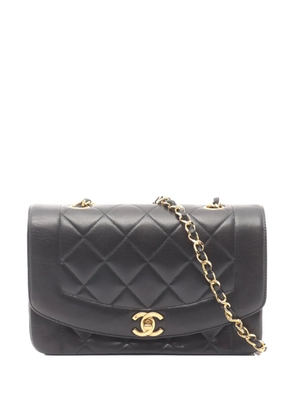 CHANEL Pre-Owned 1994-1996 Small Lambskin Diana Flap crossbody bag - Black