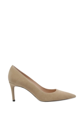 Stuart Weitzman pointed stuart suede pumps - Neutrals