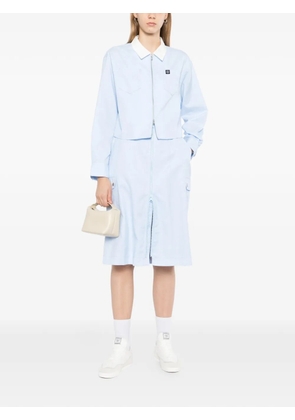 SPORT b. by agnès b. blue checked front zip pocket skirt