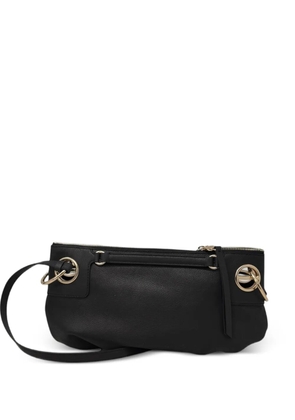 Borbonese small London ring detail shoulder bag - Black