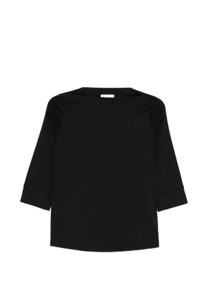AROVESCIO boat-neck T-shirt - Black