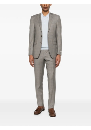 Tagliatore textured short-sleeve polo shirt - Blue