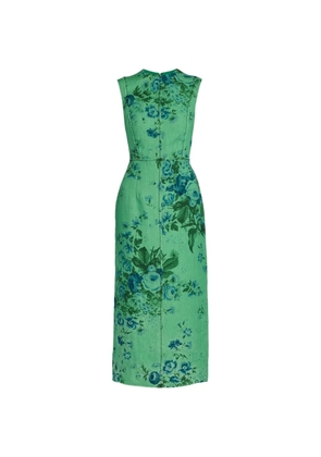 ERDEM floral sleeveless midi dress - Green