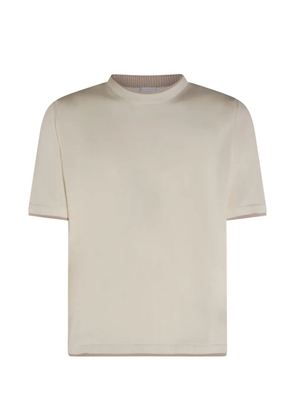 Eleventy ribbed-trim T-shirt - Neutrals