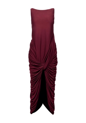 LOEWE knotted draped dress - Red