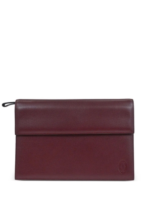 Cartier 1990-2000s Must flap leather clutch bag - Red