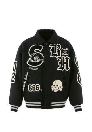 SAINT MXXXXXX x Bounty Hunter appliqué bomber jacket - Black
