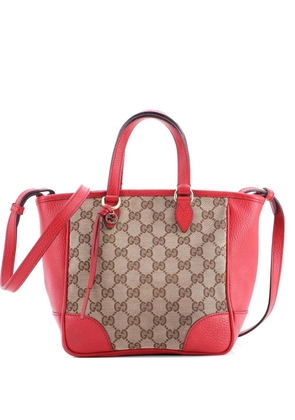 Gucci Pre-Owned Bree Convertible Tote GG Canvas with Leather Small crossbody bag - Brown