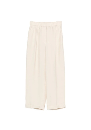 Peserico elasticated-waistband cropped trousers - Neutrals