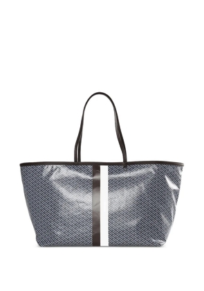 Tory Burch XL Racer stripe print tote bag - Blue