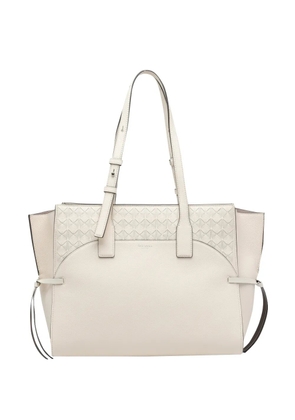 Serapian Maxi Maro detachable zipped pouch tote bag - Neutrals