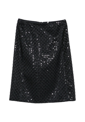 Dorothee Schumacher patterned midi A-line skirt - Black