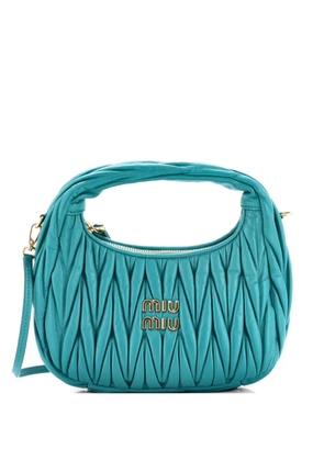 Miu Miu Pre-Owned Wander Matelasse Leather Small hobo bag - Blue