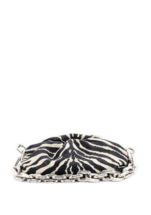 Bottega Veneta Pre-Owned The Chain Pouch Printed Textured Leather shoulder bag - Black