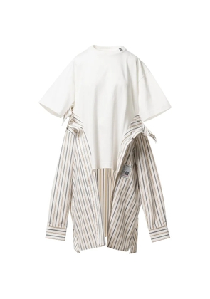 Maison MIHARA YASUHIRO asymmetric layered T-shirt - White