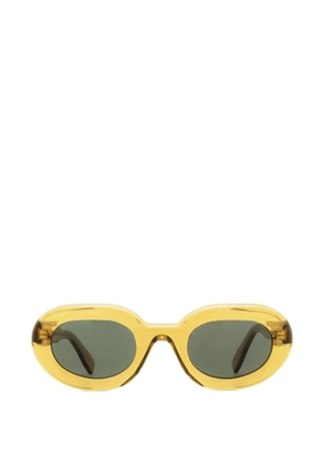 AUDE HEROUARD Odile oval-frame sunglasses - Yellow