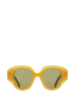 AUDE HEROUARD Anette geometric-frame sunglasses - Yellow