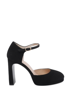 Stuart Weitzman Babette round toe buckle pumps - Black