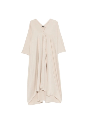 Eleh button V-neck dress - Neutrals
