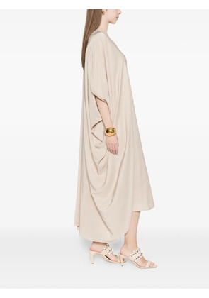 Eleh button V-neck dress - Neutrals