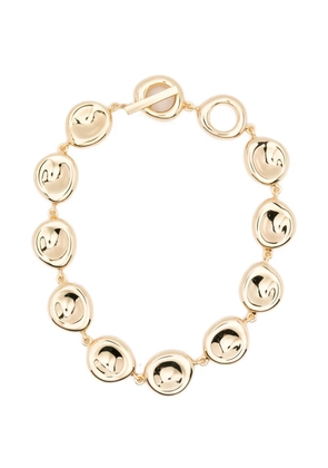 JOSEPH Bean gilded gold disc necklace