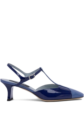Carel Paris 55mm leather T-bar pumps - Blue