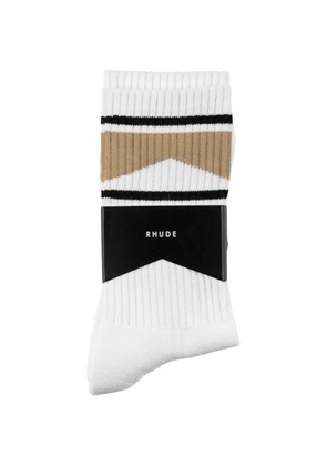 RHUDE chevron-knit socks - White