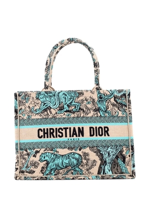 Christian Dior Pre-Owned Book Embroidered Canvas Medium tote bag - Blue