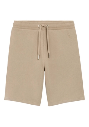 AMI Paris Ami De Coeur drawstring short - Neutrals