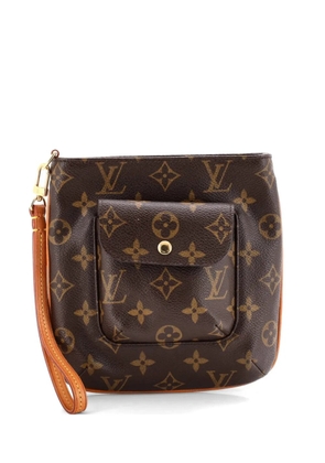 Louis Vuitton Pre-Owned Partition Wristlet Monogram Canvas clutch bag - Brown