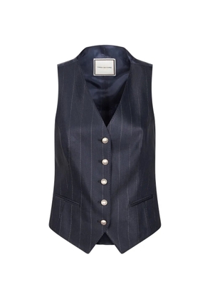 Tagliatore pinstripe button vest - Blue