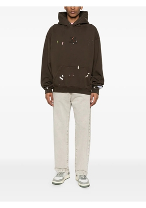 GALLERY DEPT. paint-splatter hooded sweatshirt - Brown