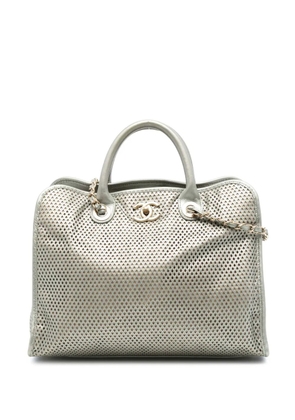 CHANEL Pre-Owned 2012-2013 Perforated Metallic Calfskin Up In The Air Tote satchel - Gold