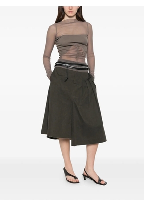 Rick Owens ruched long-sleeve T-shirt - Brown