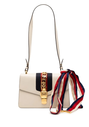Gucci Pre-Owned 2016-2026 Small Leather Sylvie Web satchel - White