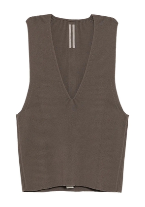 Rick Owens V-neck vest - Brown