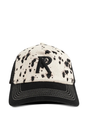 Represent cow-print baseball cap - Black
