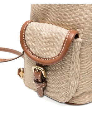 Miu Miu logo pocket backpack - Neutrals