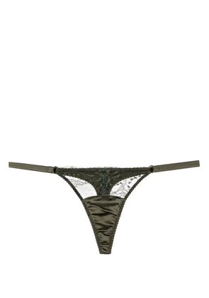 Fleur Of England Ingrid silk thong - Green