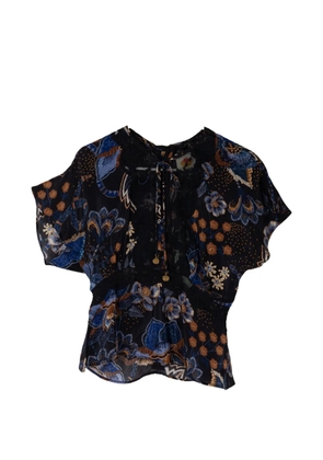 FARM Rio floral-print blouse - Black
