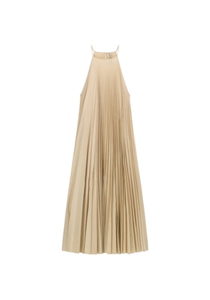 Liviana Conti Federica pleated midi dress - Neutrals