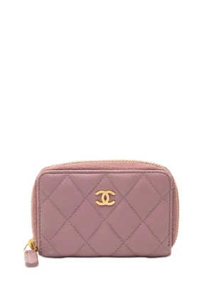 CHANEL Pre-Owned 2015-2016 CC Quilted Lambskin coin pouch - Pink